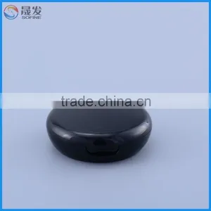China Round Black Plastic Empty Compact Powder Case for Cosmetic Make up thumbnail-1