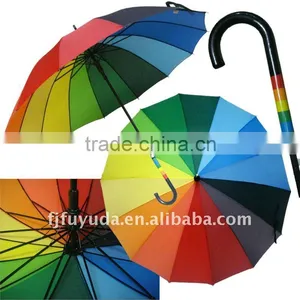 16 Colors Auto Open Rainbow Umbrella for Rain thumbnail-1