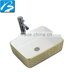 Buyer Price Fancy Color Sanitary Ware Luxury Semi Recessed Basin thumbnail-1