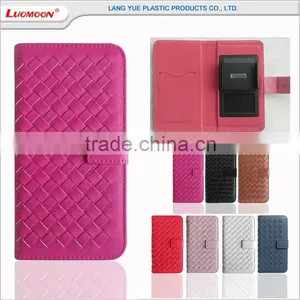 Real Woven by Hand Universal Smart Phone Wallet Style Leather Case for 3.7 - 5.8inch Phone 6 Cover Cases thumbnail-1