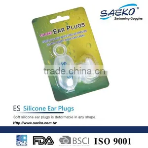 Swimming Accessories - Best Sale Silicone Made High Quality Waterproof Water Sports Swimming Ear Plug thumbnail-1