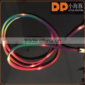 New 2016 Private Mould Connector USB 2.0 Colorful Shoelace 2 in 1 LED USB Cable thumbnail-4