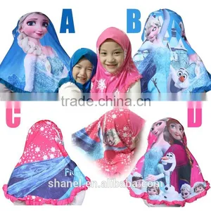 New Design Children Frozem Elsa and Anna Hijab ,children Scarf Hijab Muslim Scarf thumbnail-1