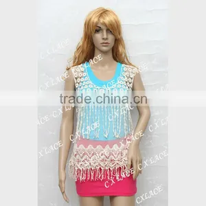Fancy Ladies Crochet Mech Lace Tops thumbnail-1