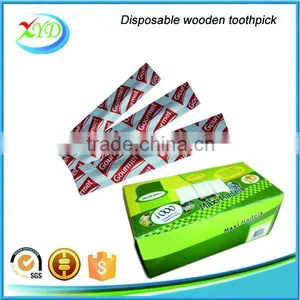2016 New Product 4 Sides Paper Wrapped Wooden Toothpick for Lowest Price thumbnail-3