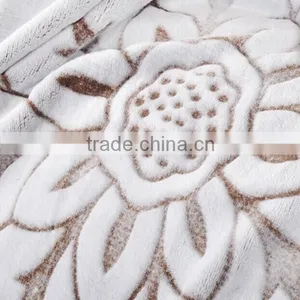 Flower Embossed Flannel Fleece Fabric,3d Bedding Sets Fabric thumbnail-1