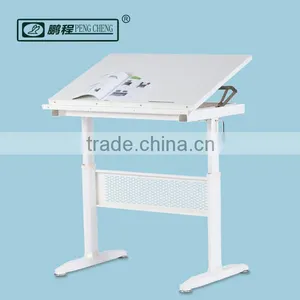 Modern Manual Hand Crank Wood Drafting Desk thumbnail-1