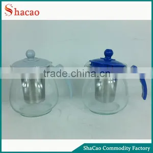 Hot Selling Ss Tea Strainer Of Glass Tea Pot Sets With Plastic Handle thumbnail-1