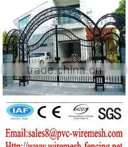 Hot Galvanized+PVC Coated CE&ISO Certificated Wrought Iron Fence Gates(pro Manufacturer) thumbnail-1