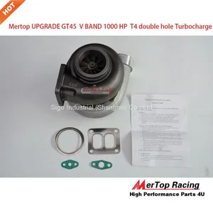 Mertop UPGRADE GT45 V BAND TURBO TURBOCHARGER COMPRESSOR 1000 HP CAPABLE T4 BIG thumbnail-1