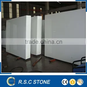 Pure White Polished Crystallized Glass Slabs thumbnail-1