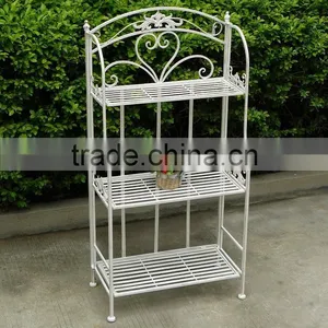 White Powdercoat 3 Tier Bakers Rack thumbnail-1