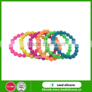 2015 Food-graded Fashionable Charming Silicone Bead Bracelet thumbnail-1