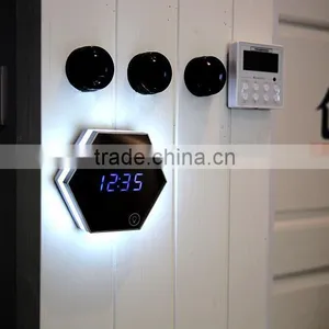 Multifunctional Mirror Image Alarm Clock, LED Digital Thermometer Make-up Mirrow Night Light Alarm Clock thumbnail-1