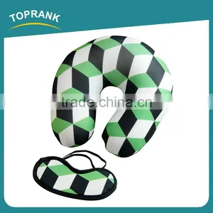 Toprank Wholesale Design Custom Logo Magic Cube Printed Eyemask Microbead Neck Pillow Travel Sleep Set Travel Airline Kit thumbnail-1