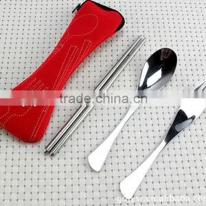 Fork Spoon and Chopstic Cutlery Set for Travel thumbnail-1