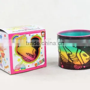 Plastic Colorful Magic Rainbow Spring With Printed Fish Toys/hot Sale Rainbow Circle thumbnail-1