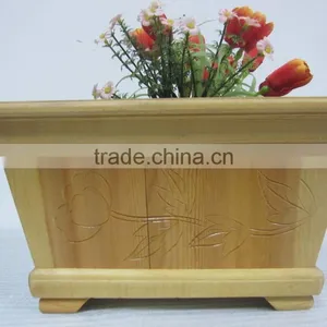 Decorative Wooden Flower Pot thumbnail-3