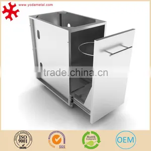 Environmental Square Metal Stainless Steel Recycling Dusty Bin thumbnail-1