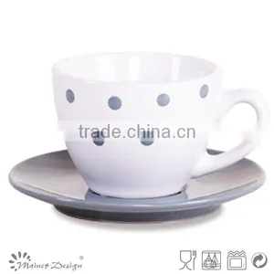 Color Glaze Stoneware Ceramic Cheap Cup and Saucers thumbnail-6