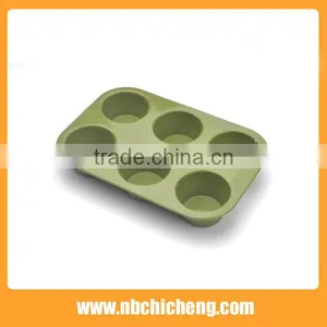 High Quality 6 Cups Silicone Muffin Pan/Silicone Muffin Mold/Cupcake Mold thumbnail-4