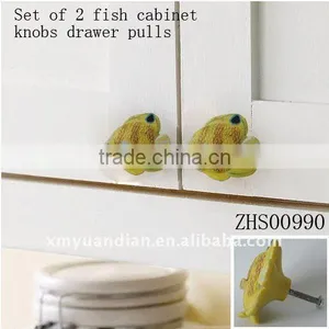 Set of 2 Fish Cabinet Knobs Drawer Pulls thumbnail-1