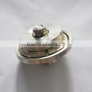 B Shaped(half Bullnose)Vacuum Brazed Diamond Profile Grinding Wheels With Iron Cover thumbnail-1