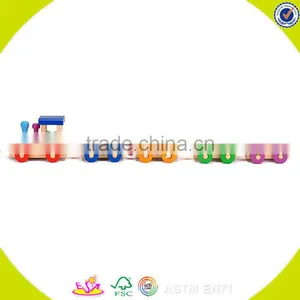 2017 Wholesale Baby Wooden Train Block Funny Kids Wooden Train Block Educational Children Wooden Train Block W05C071 thumbnail-4