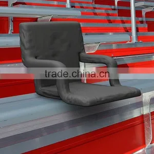 Black Quilted Reclining Stadium Seat Lazy Chair thumbnail-1