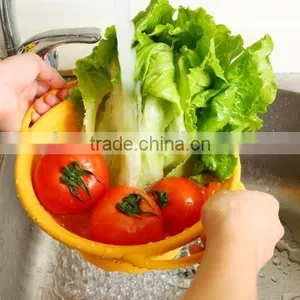 Multifunctional Silicon Basket Colander, Kitchen Filter Strainers Tool thumbnail-2