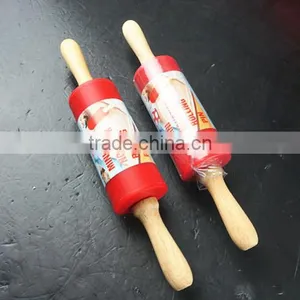 16162 Rolling Pin Non-Stick Silicone Surface Rolling Pin Wooden Rolling Pin Handl thumbnail-3