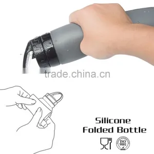 2017 New Foldable Silicone Travel Kettle Collapsible Sports Water Bottle Bicycle Water Bottle thumbnail-3