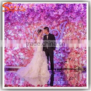 Artificial Flower Wall With Wholesale Silk Flower Hydrangea and Rose for Wedding thumbnail-6