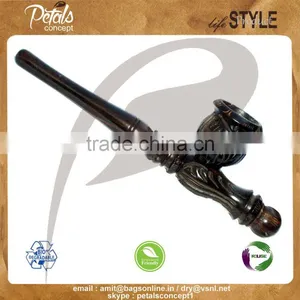 Eco-friendly , Bio-degradeable Decorative Ebony Wooden Smoking Pipe thumbnail-1