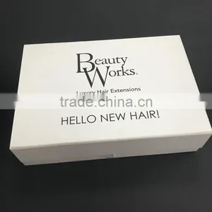 2017 White Magnetic Hair Extensions and Wig Box Packaging thumbnail-1