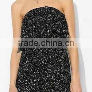 Pins And Needles Double Ruffle Strapless Romper thumbnail-1