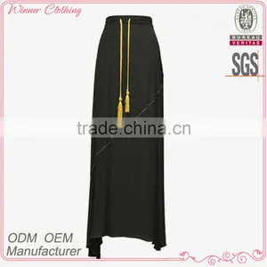 Ankle Length Asymmetrical Skirt Pattern With Drawstring and High Waist thumbnail-1
