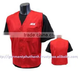 Man Sleeveless Cheap Safety Work Vest thumbnail-1