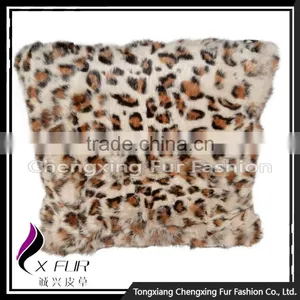CX-D-93 Christmas Pillow Cover Personalized Custom Real Rabbit Fur Pillowcase thumbnail-2