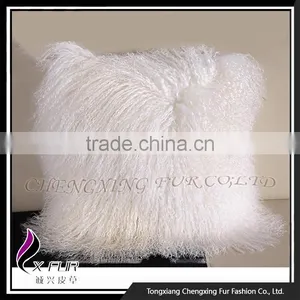 CX-D-04G Elegant Mongolian Lamb Fur Pillow Cover Cases thumbnail-6
