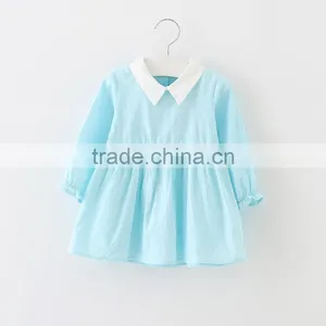 2016 Top Quantity Winter Fall Floral Kids Cotton Frock Designs for Girls thumbnail-1