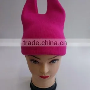 Wholesale Fashion Cheap Winter Acrylic Custom Knitted Beanie Hat thumbnail-1