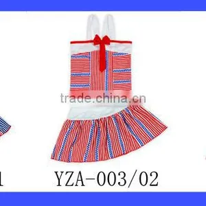 Fashion Children Summer Pink Waterproof Strap Striped H Design Bow Young Girl Swimwear Beach Top Clothes thumbnail-6