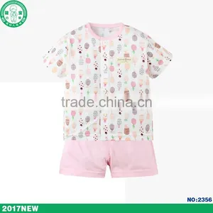 Summer Short Sleeve Newborn Baby Clothes Set thumbnail-3