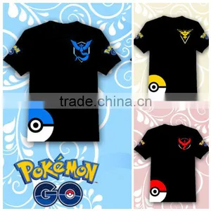 Fashion Men Pokemon Go Team Valor Instinct T-Shirt Team Mystic T Shirt thumbnail-1