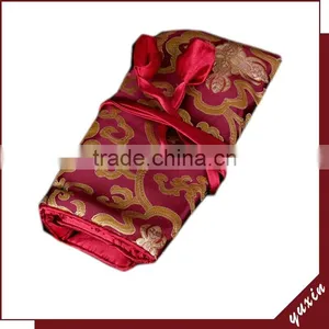 2015 New Arrived High Quality Silk Brocade Jewelry Roll Pouch JR026 thumbnail-1