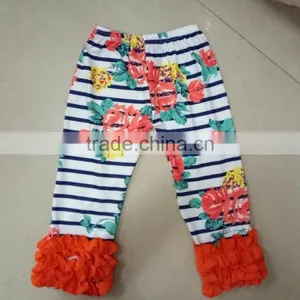 2016 Boyi Floral Pattern Icing Pants Baby Girls Legging Pants Kids Girls Clothing Whosale thumbnail-1
