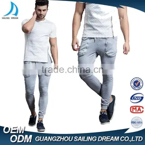 2017 Factory Direct Custom 100% Polyester Sweat Pants Slim Fit Men Latest Design Pants thumbnail-2