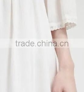 Embroidered Casual Cotton Dress Design for Pregnant Woman thumbnail-2