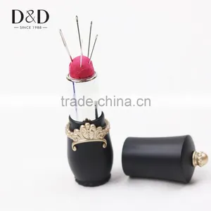 D&D New Portable 5pcs Handy Sewing Needles Lipstick Pin Cushion Sewing thumbnail-5